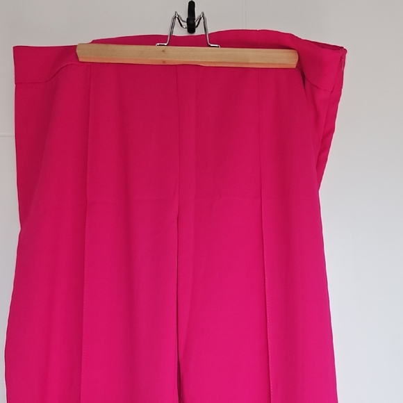 Zara Fuchsia Wide-Leg Pants - Picture 3 of 8
